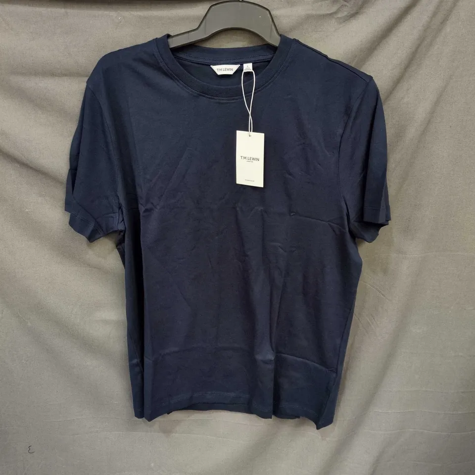T.M. LEWIN NAVY T-SHIRT – SIZE L