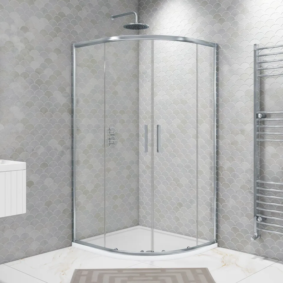 BOXED  PAVO 760MM 8MM SIDE PANEL CHROME 