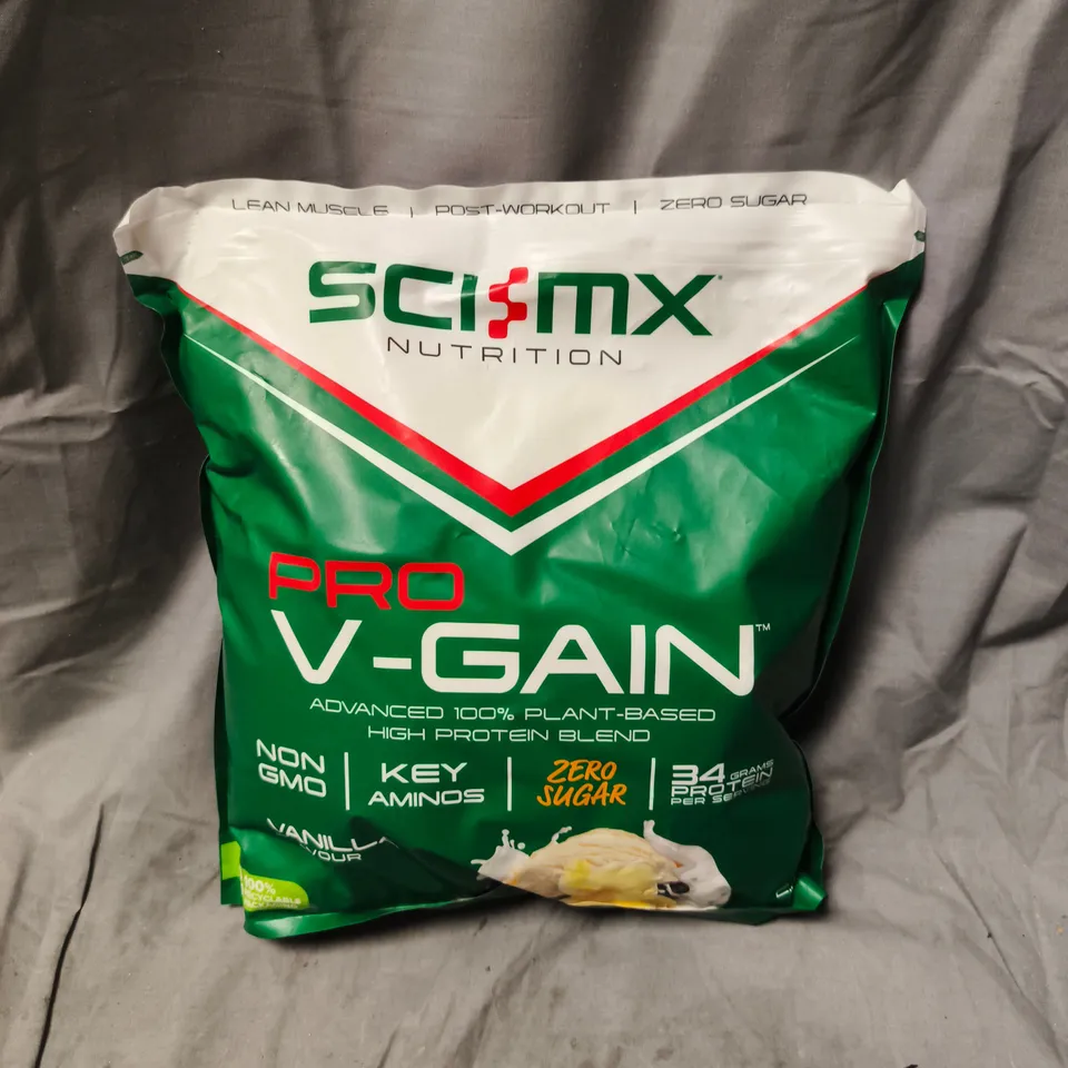 SCI-MX NUTRITION PRO V-GAIN PLANT-BASED PROTEIN POWDER – VANILLA, 2.2KG