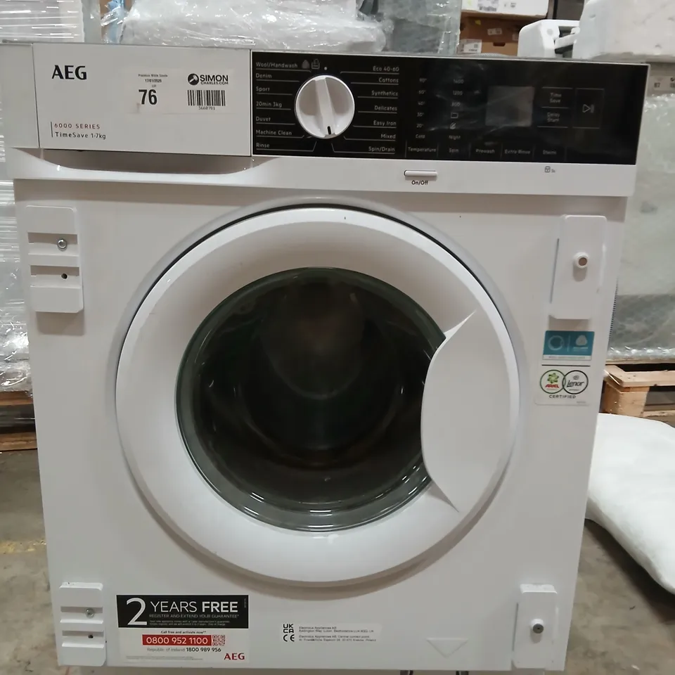 AEG 6000 SERIES TIME SAVE 1-7KG WASHING MACHINE LFX6G7434BI