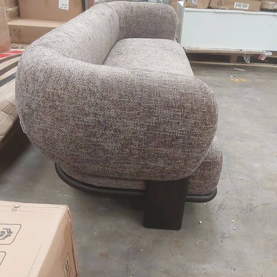 QUALITY DANETTI FLORENCE MOCHA CHUNKY WEAVE 3 SEATER SOFA