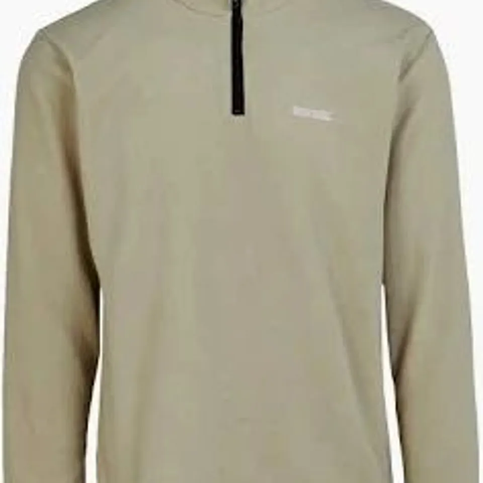 REGATTA MEN'S THOMPSON LIGHTWEIGHT HALF ZIP FLEECE OAT ASH SIZE 3XL