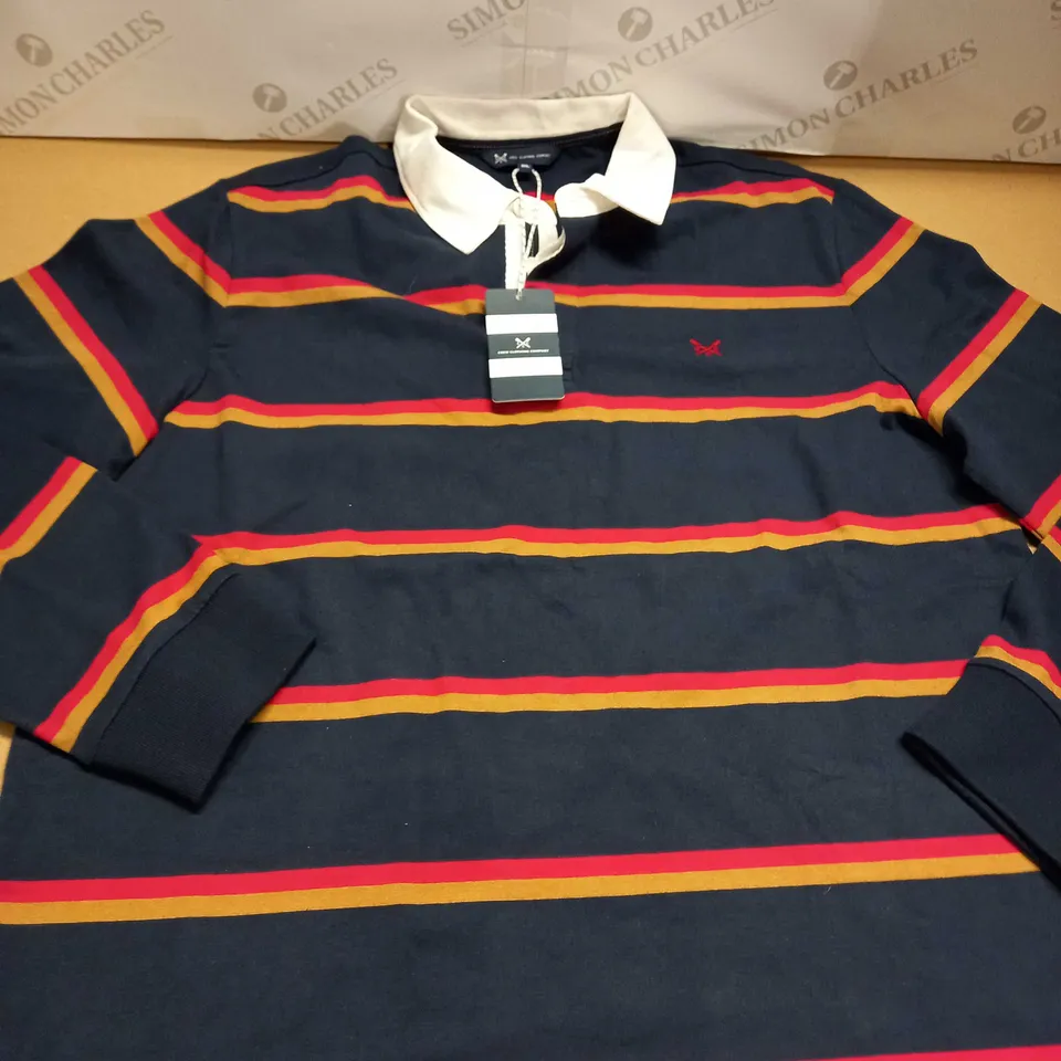 CREW CLOTHING COMPANY LS STRIPE RUGBY SIZE XL
