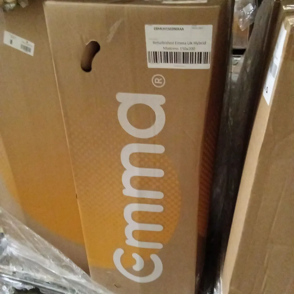 BOXED AND ROLLED MANUFACTURER REFURBISHED EMMA UK HYBRID MATTRESS 150 X 200CM (KING SIZE)
