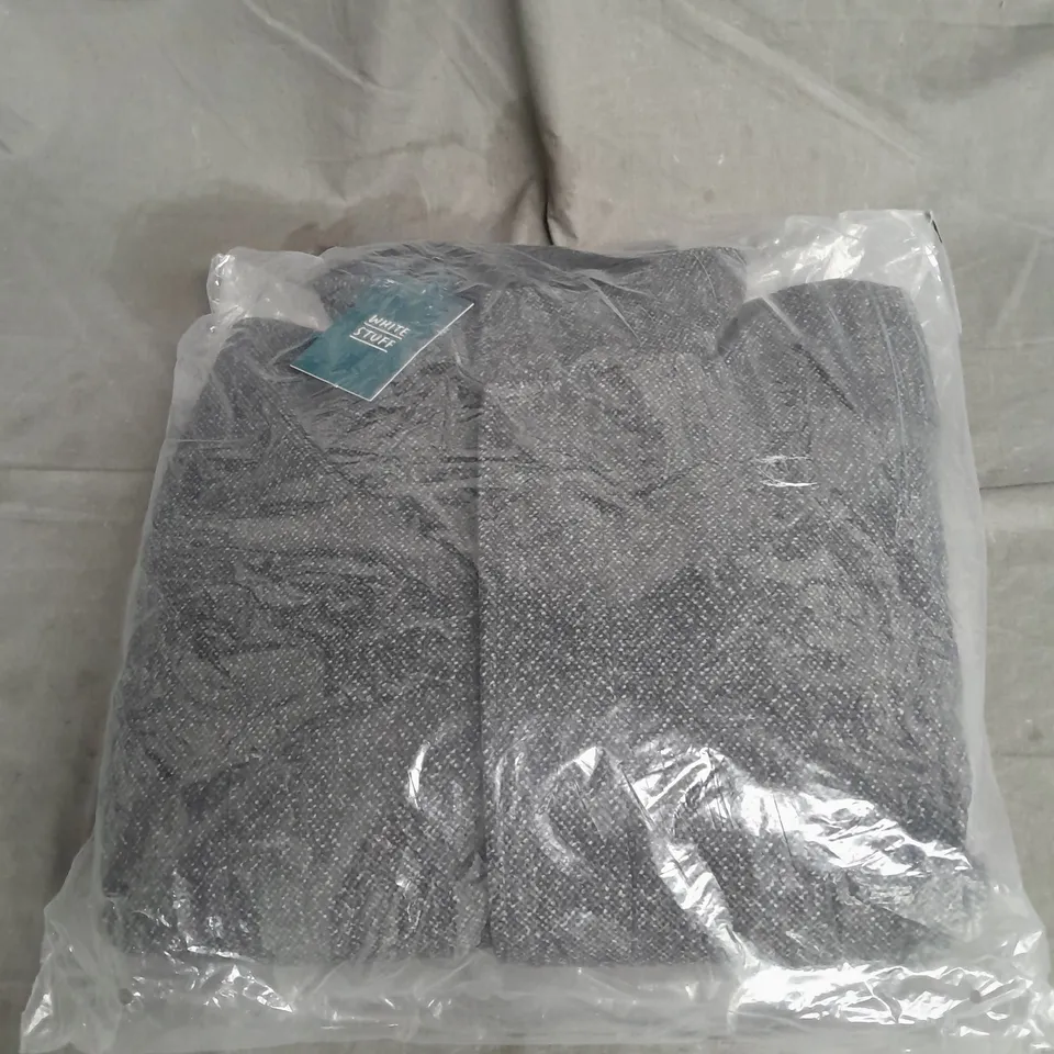 BAGGED WHITE STUFF WOOL FUNNEL COAT IN DARK GREY SIZE L