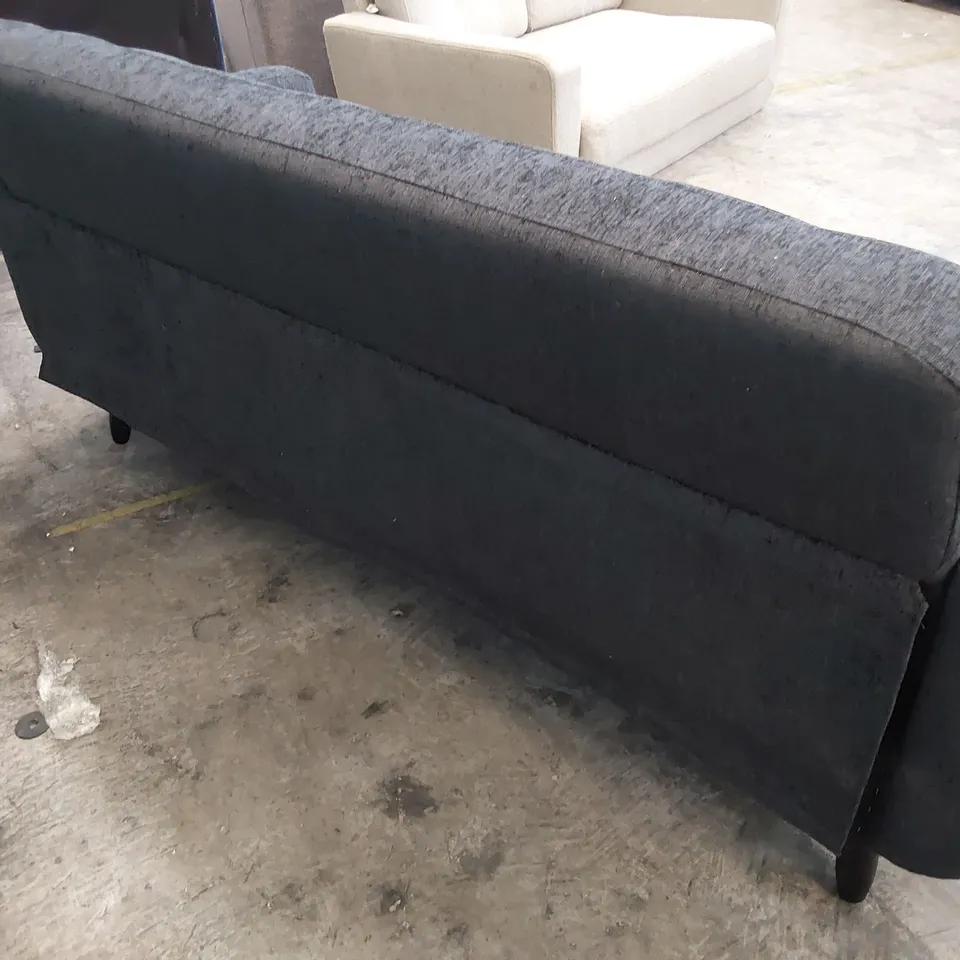 DESIGNER THREE SEATER SOFA CHARCOAL FABRIC 