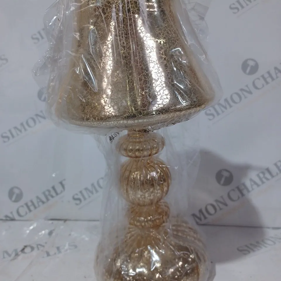 HOME REFLECTIONS PRE-LIT LED MERCURY GLASS LAMP GOLD
