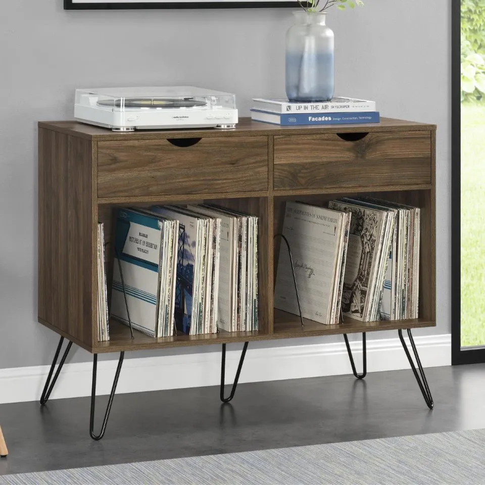 BOXED CONCORD SIDE TABLE WITH DRAWERS