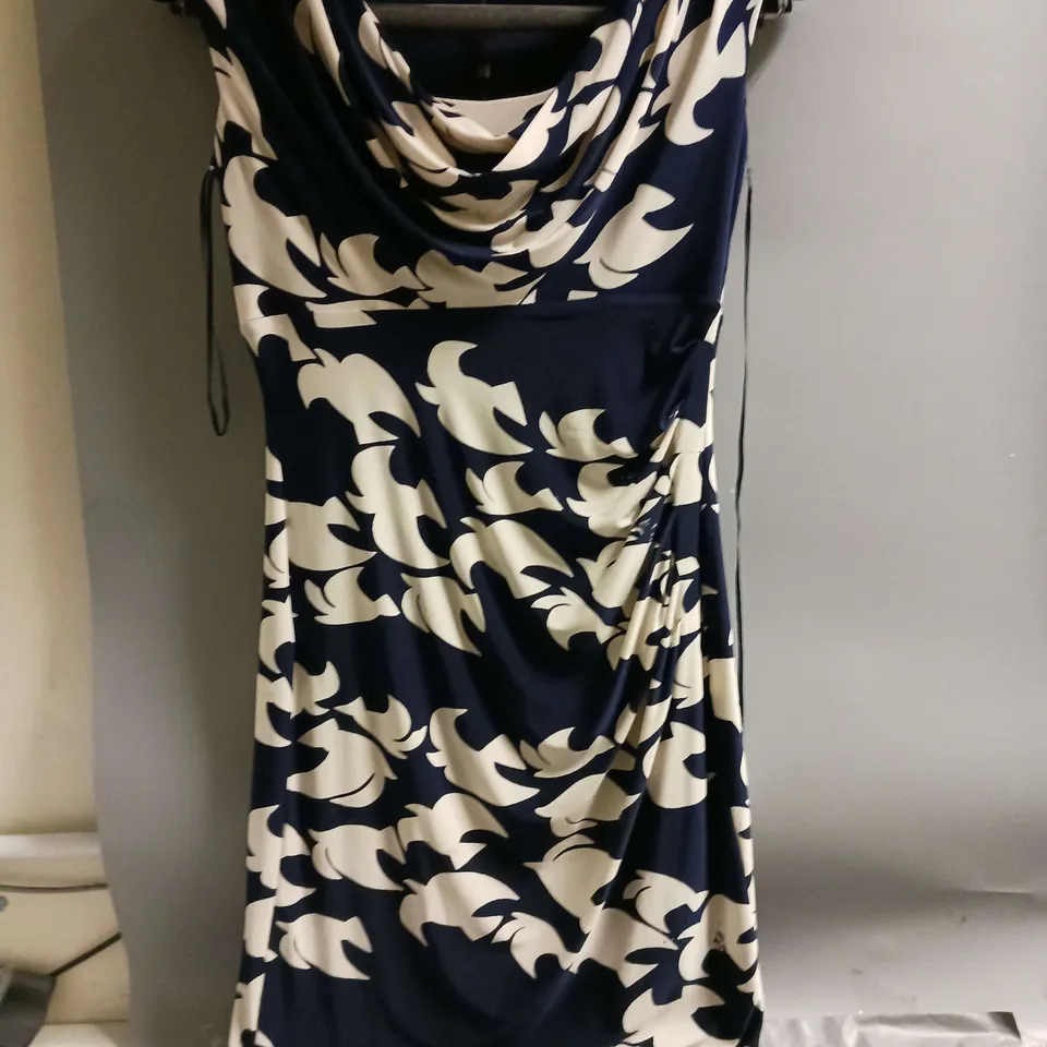 PHASE EIGHT LADIES DRESS BLUE AND WHITE SIZE 12