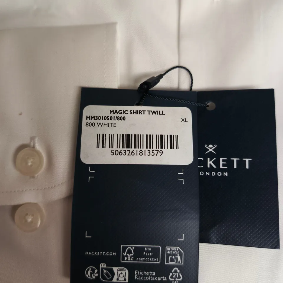 HACKETT LONDON MAGIC SHIRT TWILL – WHITE, XL