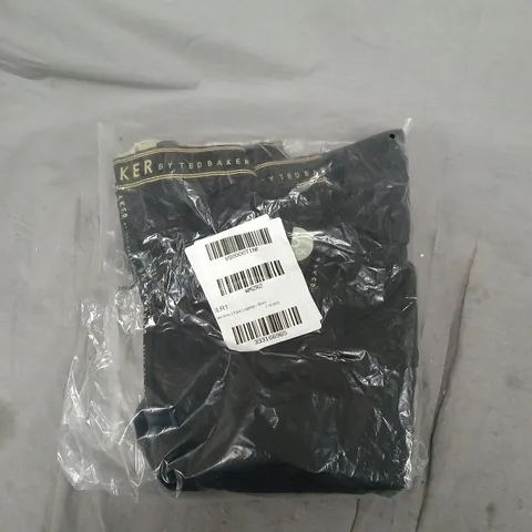 TED BAKER GIRLS' 3 PACK LEGGINGS – BLACK, SIZE 7 YEARS. BAGGED