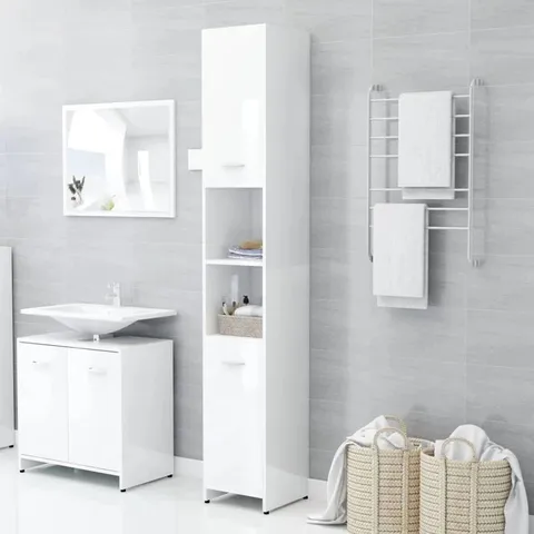 BOXED DORJAN FREESTANDING TALL BATHROOM CABINET