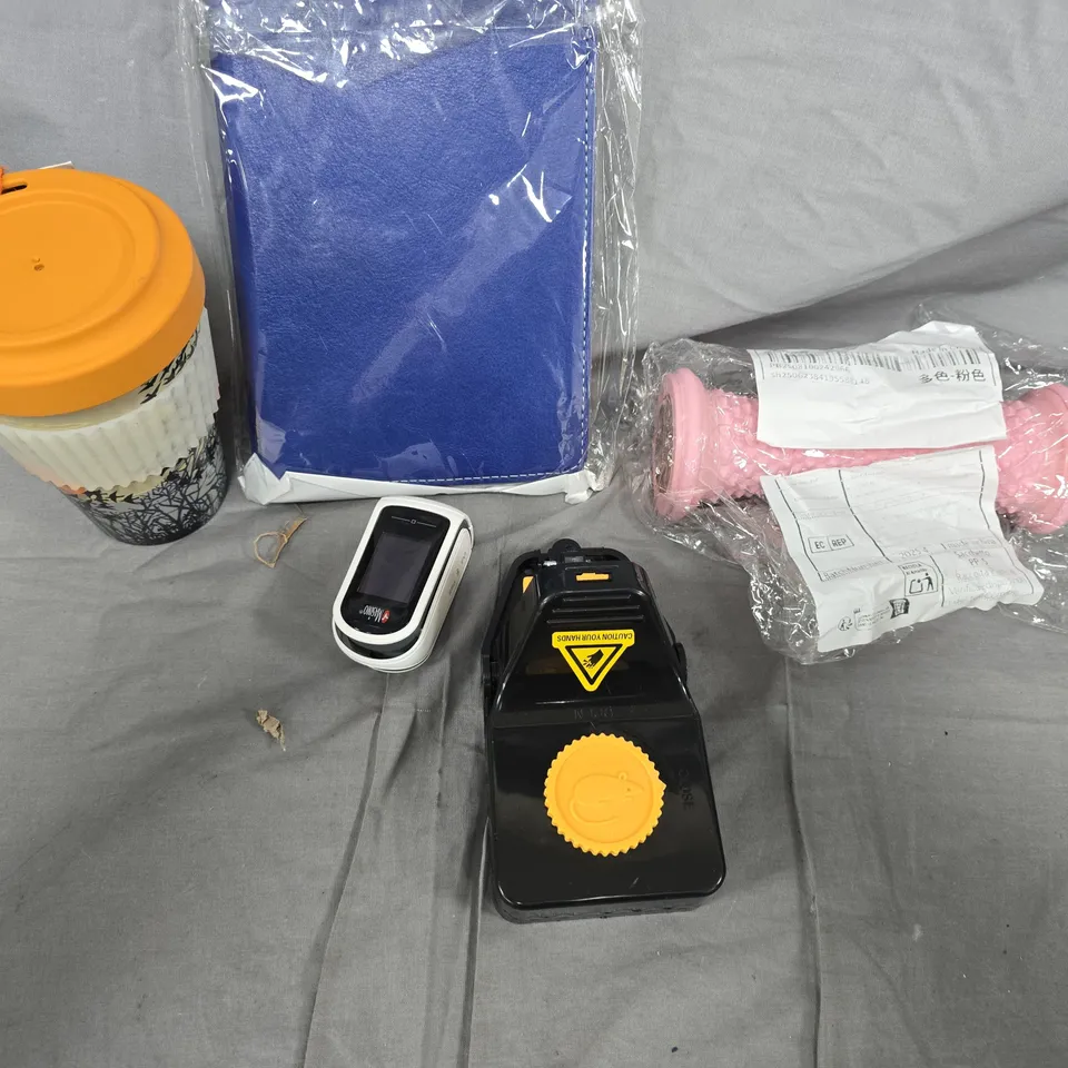 BOX OF ASSORTED ITEMS TO INCLUDE - MOUSE TRAP - CUP - COLLIER 
