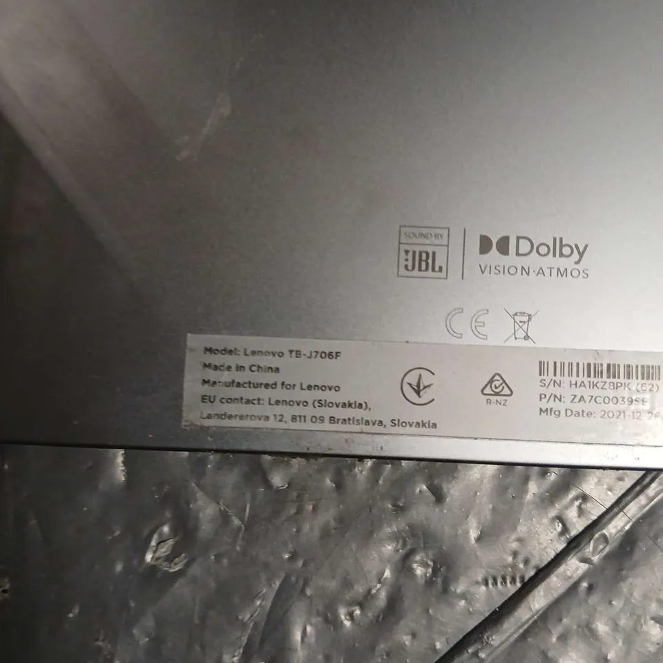 LENOVO TB-J706F TABLET – METALLIC GREY