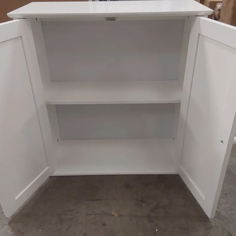 2 DOOR WOODEN CABINET - WHITE