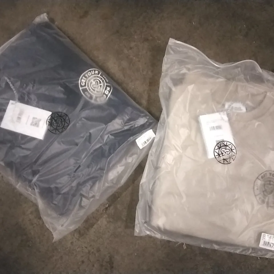 BOX OF MIXED ASSORTMENT OF BRAND NEW BRASS MONKEY CLOTHING ITEMS INCLUDING - SWEATS, HOODIES - MIXED SIZES - APPROXIMATELY X30 ITEMS