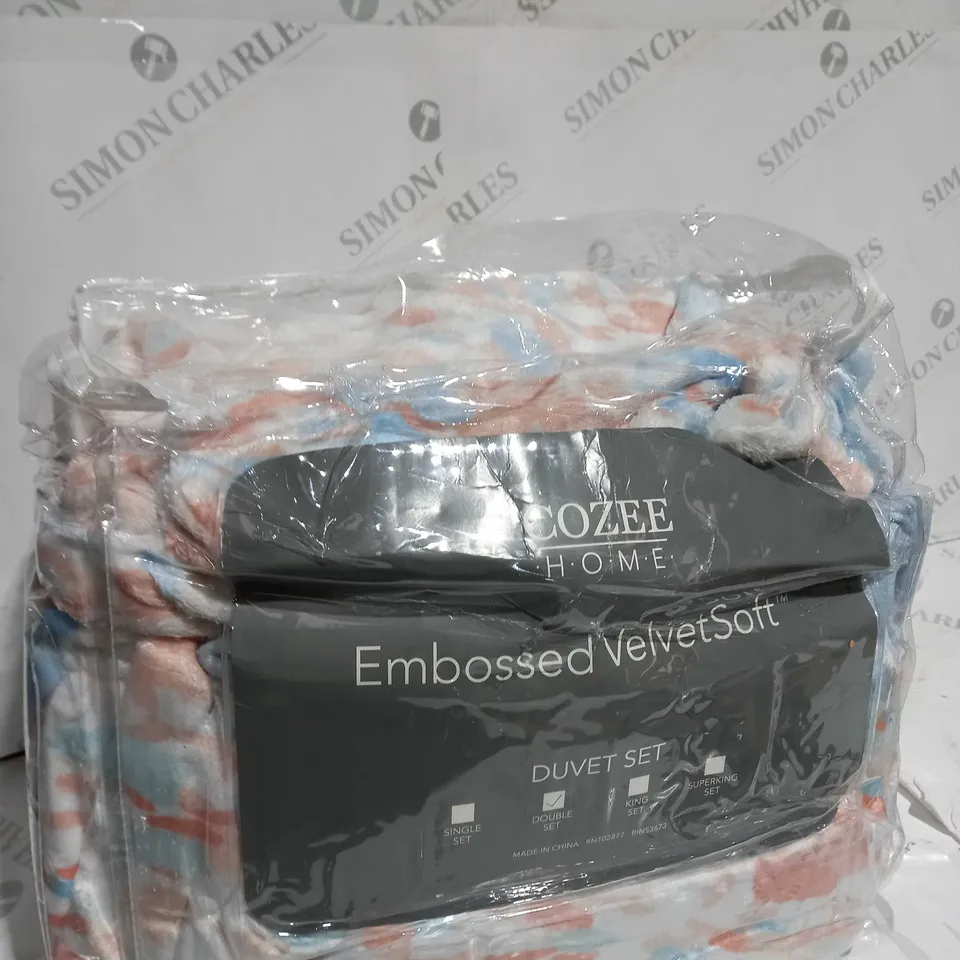 CONFETTI VELVET DUVET PINK DOUBLE