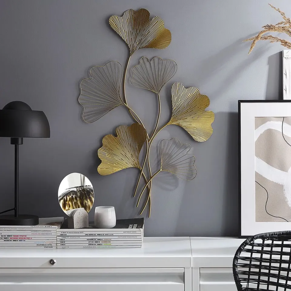 BOXED AMY PLANTS & FLOWERS WALL DECOR ON METAL