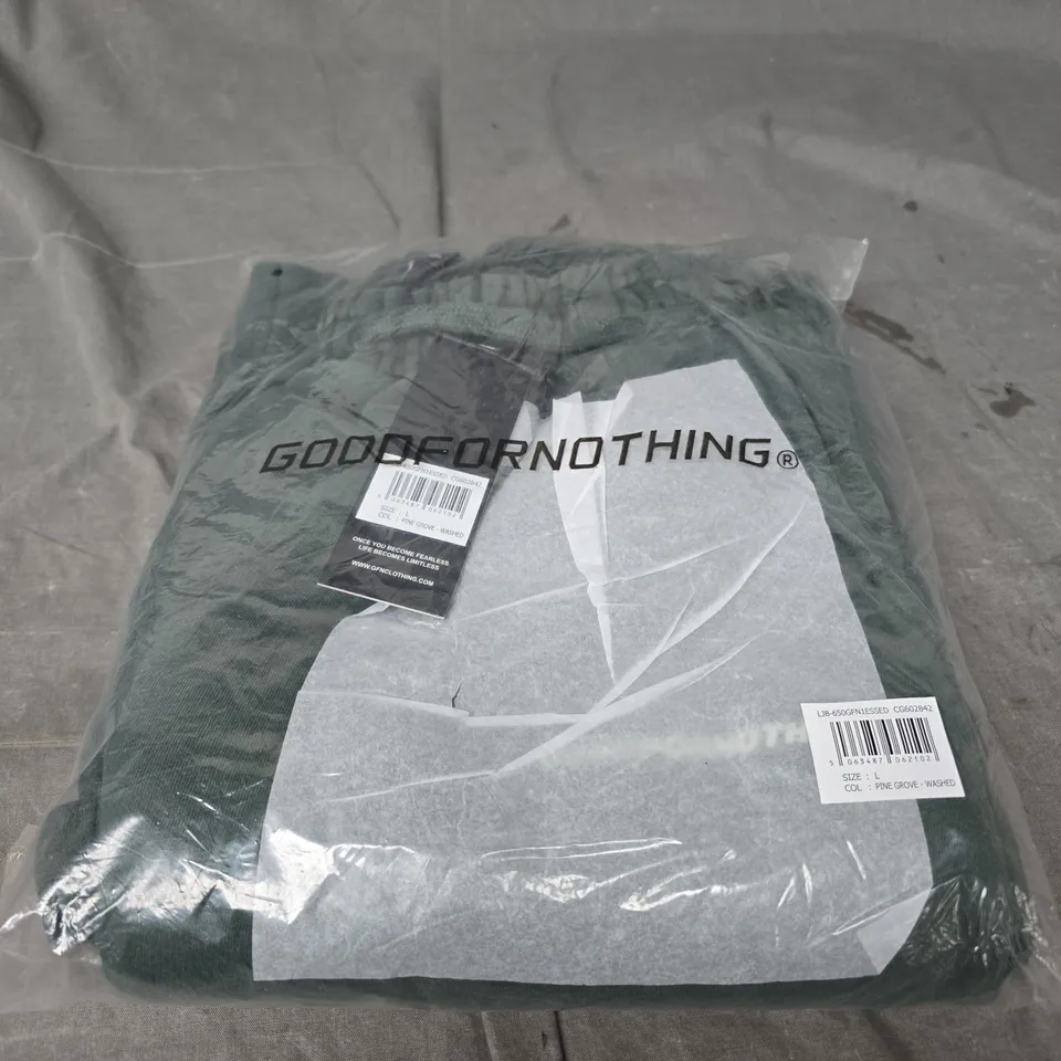 GOOD FOR NOTHING GREEN JOGGERS SIZE L 