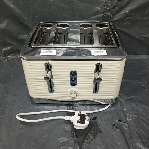 BOXED RUSSELL HOBBS INSPIRE 4 SLICE TOASTER IN CREAM 