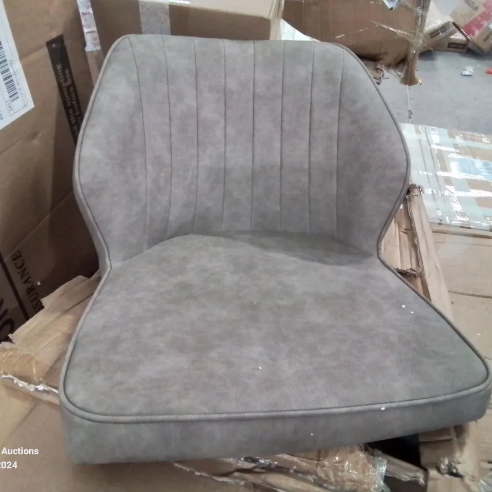BOXED PAIR OF LIGHT GREY SIDE/BAR STOOLS