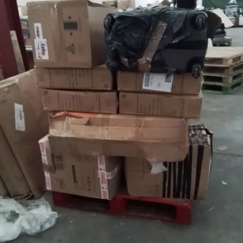 PALLET OF NEO PRODUCTS AND ASSORTED HOUSEHOLD GOODS TO INCLUDE,GAMING CHAIR,FAN,SUITCASE,DEHUMIDIFIER