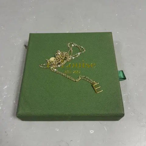 D.LOUISE 'E' PENDANT NECKLACE