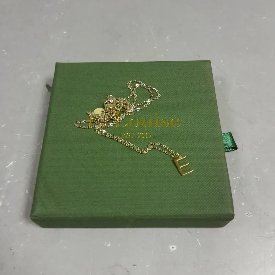 D.LOUISE 'E' PENDANT NECKLACE 