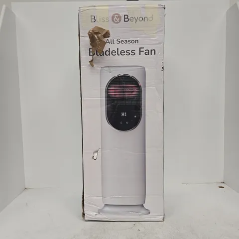 BLISS & BEYOND ALL SEASON BLADELESS FAN – BOXED