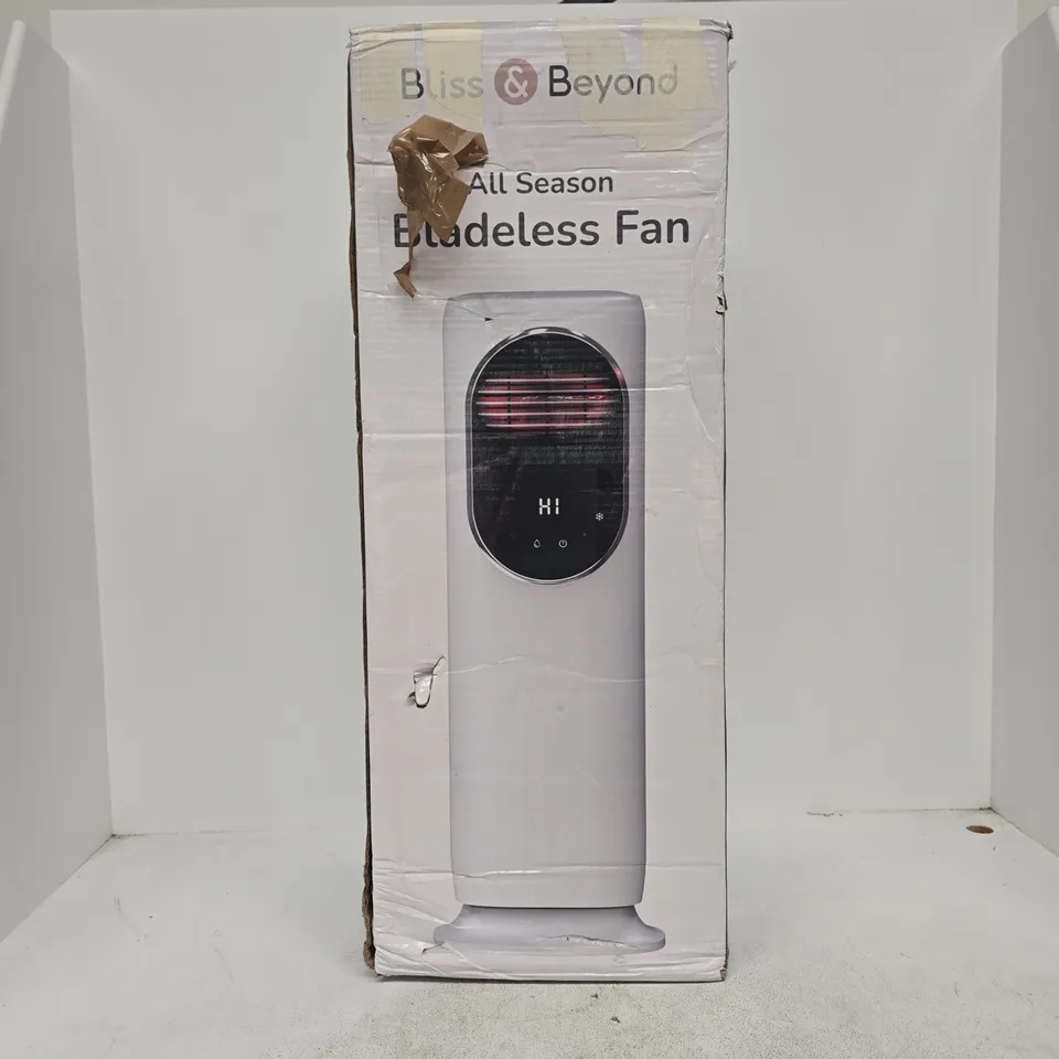 BLISS & BEYOND ALL SEASON BLADELESS FAN – BOXED