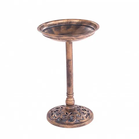 TRADITIONAL ORNAMENTAL PEDESTAL GARDEN WATER BIRD BATH (BRONZE)