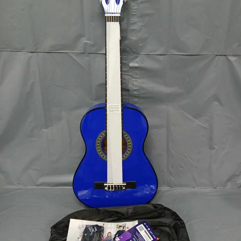 BOXED MUSIC ALLEY 30" JUNOIR CLASSICAL GUITAR IN BLUE