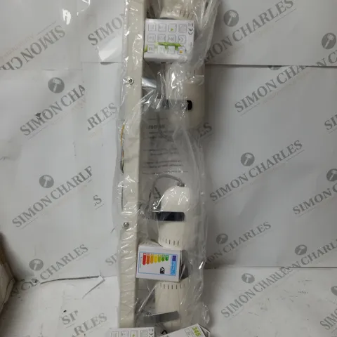 KORT 4LT BAR WHITE AND POLISHED CHROME GU10 LED INC WITH LOW ENERGY HIGH OUTPUT LIGHT BULBS
