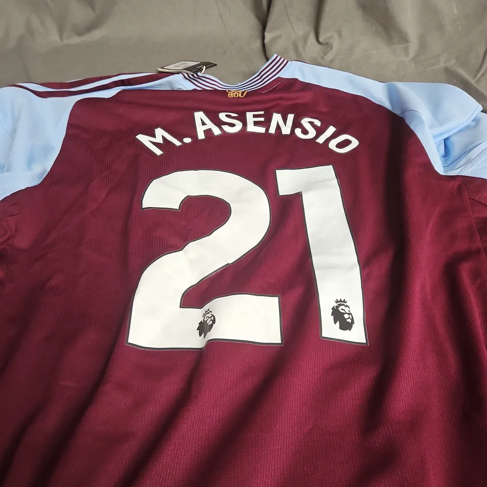 ADIDAS ASTON VILLA FC HOME JERSEY IN MAROON/BLUE SIZE 2XL