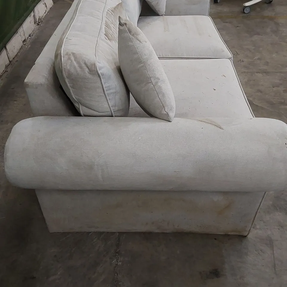 DESIGNER FABRIC UPHOLSTERED 3 SEATER SOFA 