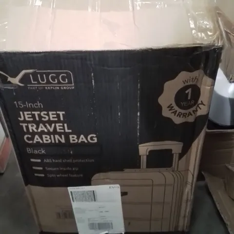 BOXED LUGG 15INCH JETSET TRAVEL CABIN BAG BLACK 