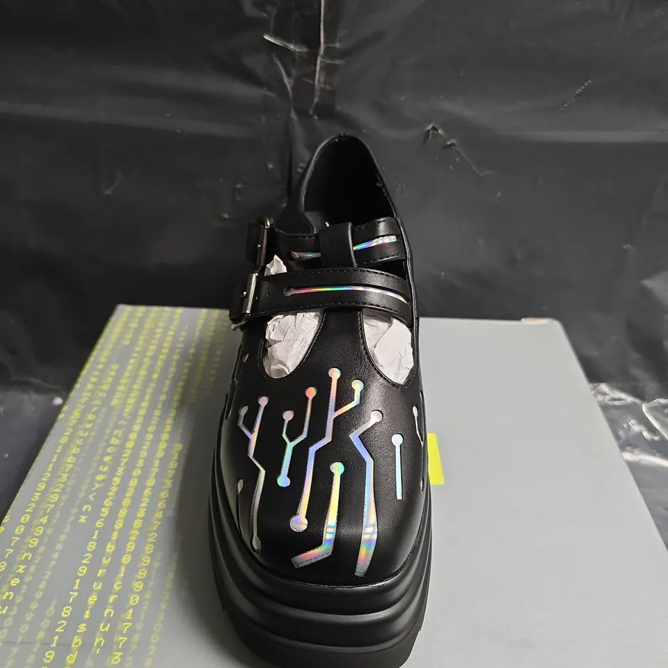BOXED PAIR OF KOI CYBERNETIC STOMPER MARY JANES - UK SIZE 5