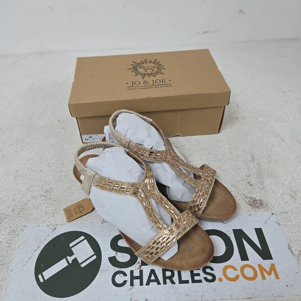 JO & JOE CAPE VERDE ROSE GOLD SANDALS – UK SIZE 6
