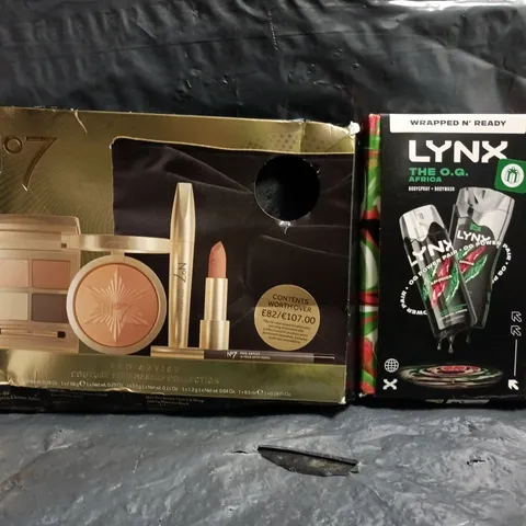 BOX OF APPROXIMATELY 10 ASSORTED GIFT SETS AND COSMETIC ITEMS TO INCLUDE NO7, LYNX, ETC - COLLECTION ONLY