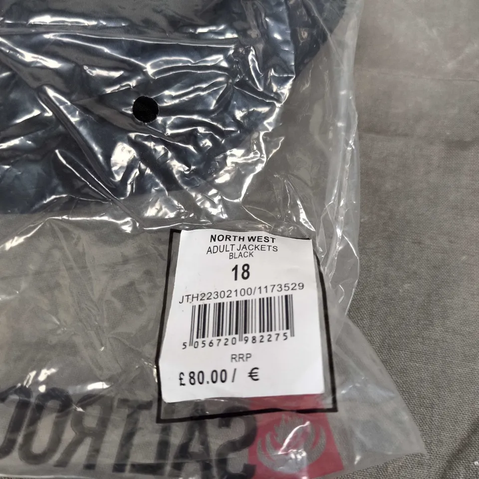 SALTROCK NORTH WEST ADULT JACKET – BLACK, UK 18