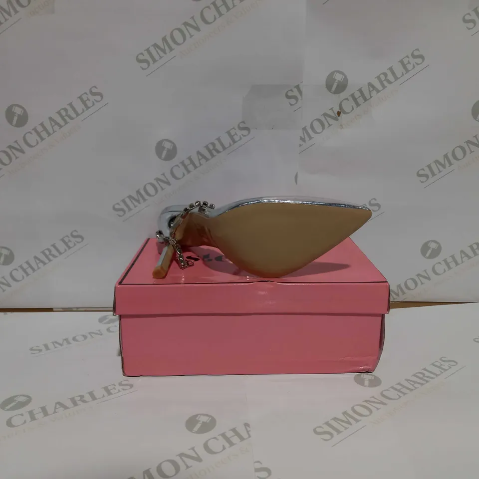 CLEAR DIAMANTE DETAIL ANKLE STRAP COURTS 5 - EU 38