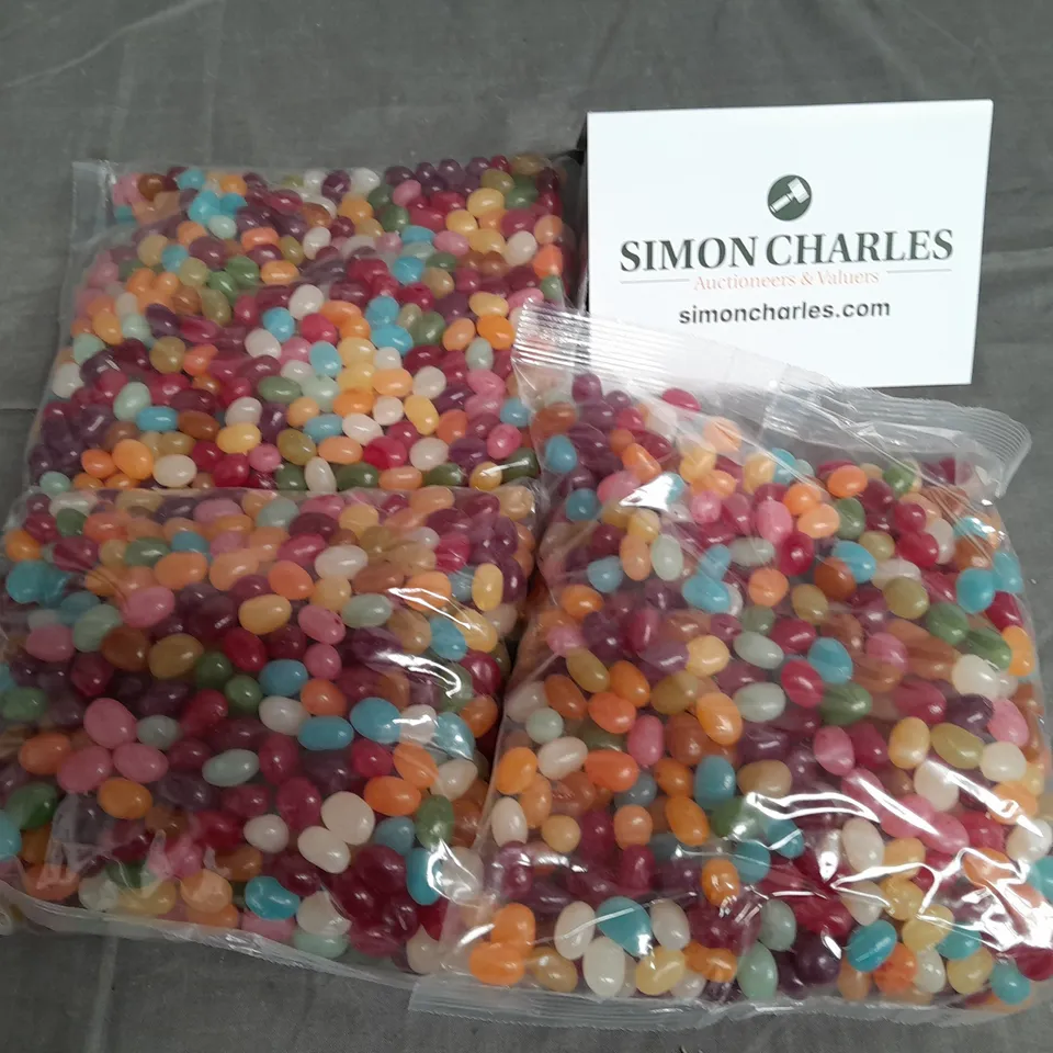 LOT OF 3 1.25KG BAGS OF JELLY BEANS