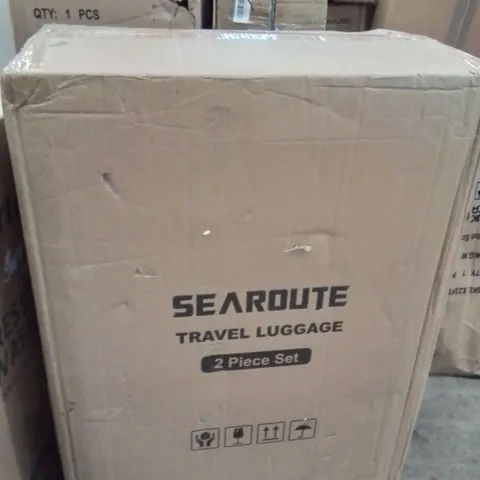 BOXED SEAROUTE TRAVEL LUGGAGE CASE  SET OF 2 