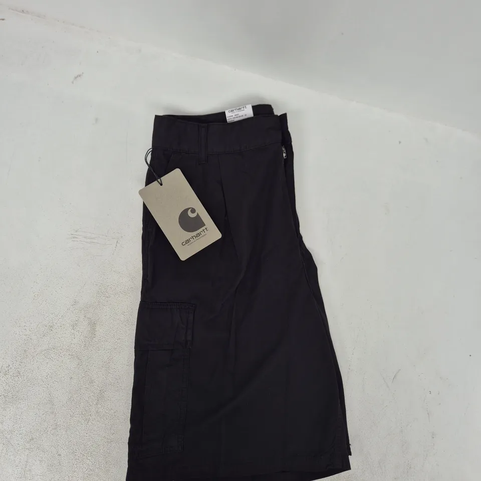 CARHARTT RELAXED FIT COLE CARGO SHORTS IN BLACK SIZE 32