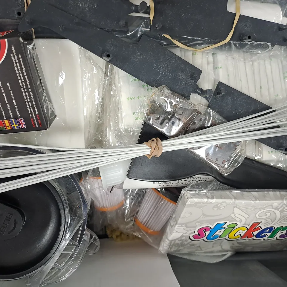 APPROXIMATELY 10 ASSORTED HOUSEHOLD ITEMS TO INCLUDE MICRO-FILTERS, ANDREX WIPES, ETC