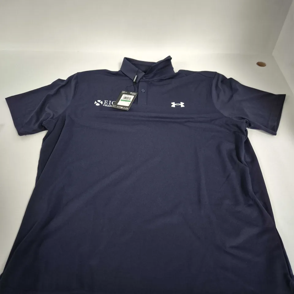 UNDER ARMOUR MENS PIQUE POLO SHIRT – NAVY UK LARGE