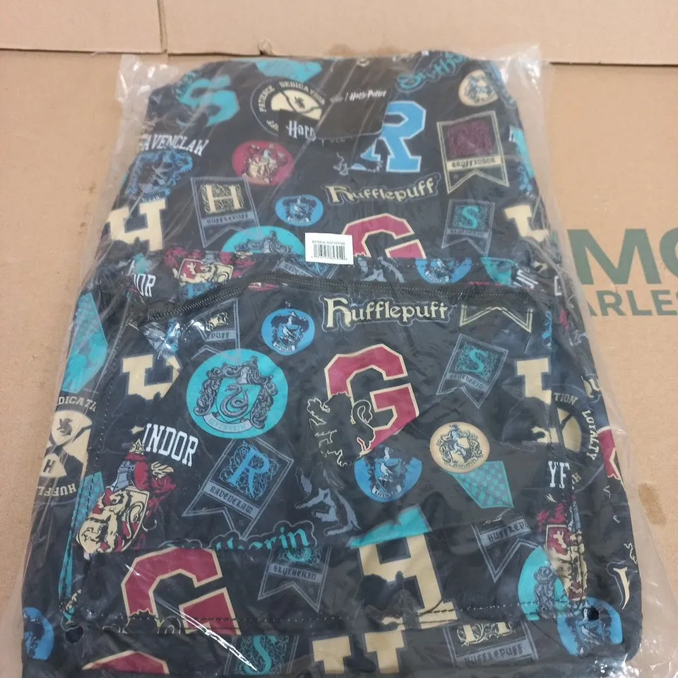 HARRY POTTER WIZARDING WORLD BACKPACK WITH HOGWARTS HOUSE LOGOS