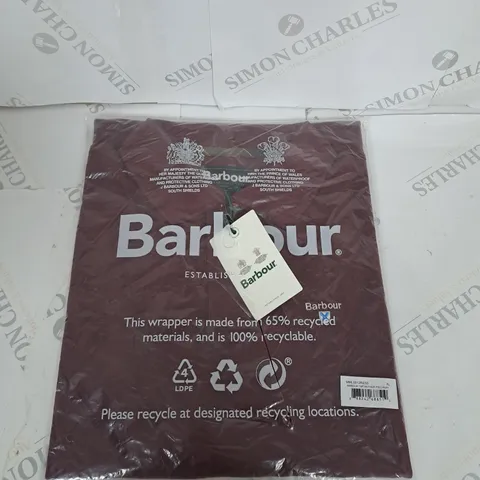 BAGGED BARBOUR TARTAN POLO SHIRT SIZE XL