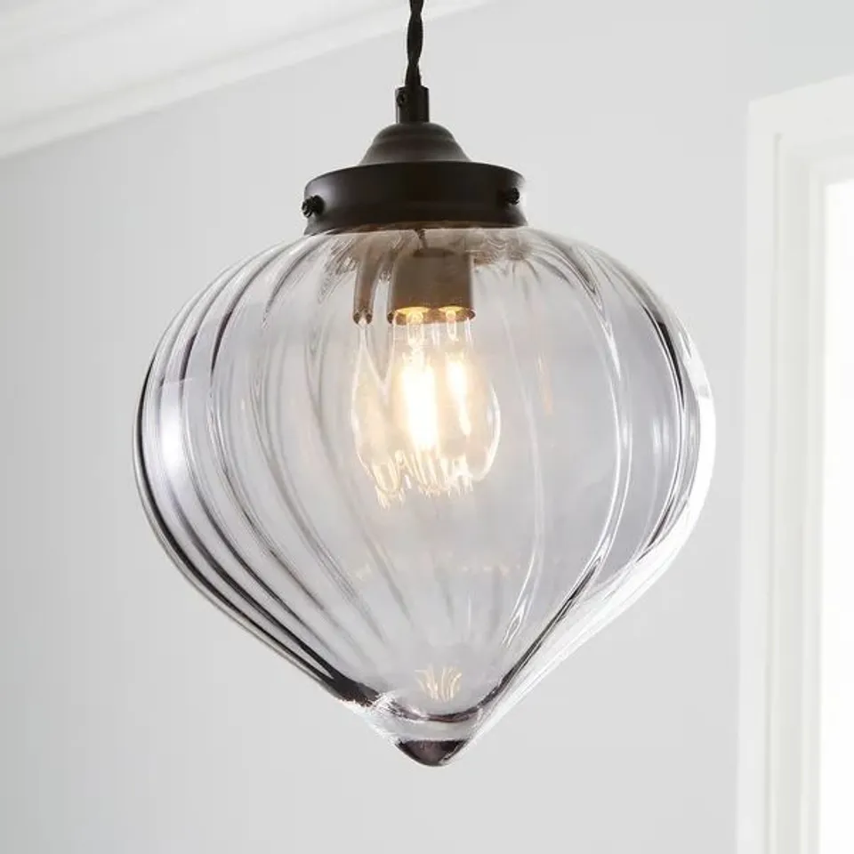 BOXED VOYAGER SMOKED GLASS PENDANT LIGHT