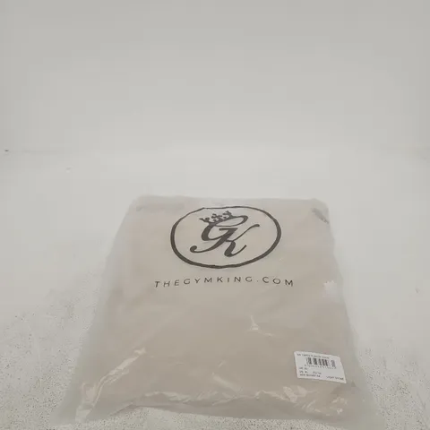 GYM KING GK TAPED FLEECE HOOD – LIGHT STONE, XL